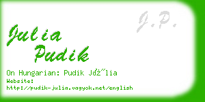 julia pudik business card